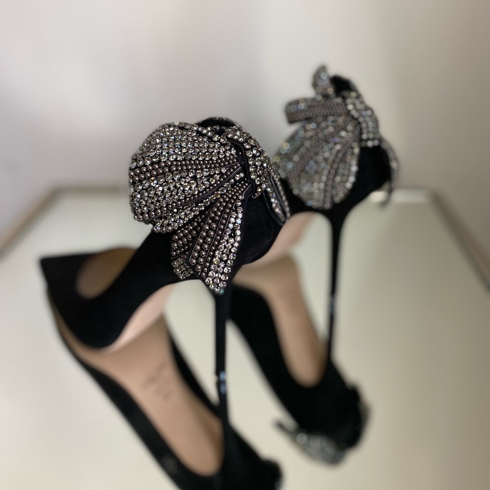 New JIMMY CHOO Love 100 embellished suede pumps $1,575 39.5 - Picture 6 of 15
